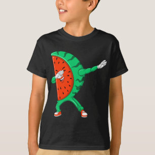 Cool Dabbing Watermelon Funny Fruit Dancing Athlet T-Shirt