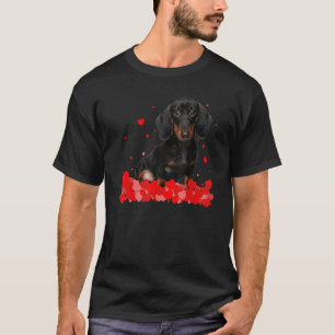Cool Dachshund Dog Valentine S Day Christmas Puppy T-Shirt