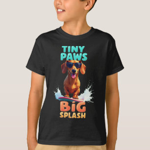 Cool Dachshund Surfing Dog For Men Women Girls Kid T-Shirt