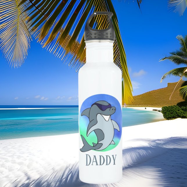 Cool Dad add name shark  710 Ml Water Bottle (Creator Uploaded)