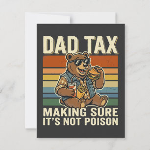 Cool Dad Bear Funny Snack Time Design Card