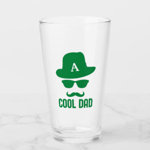 Cool Dad Best DAD Ever cool dad with Monogram Hat  Glass