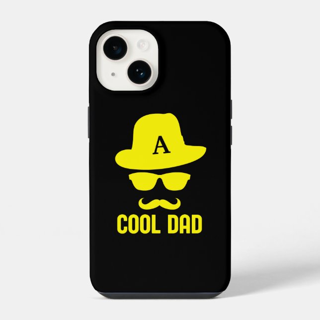 Cool Dad Best DAD Ever custom Monogram Hat for dad iPhone Case (Back)