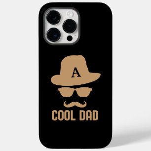 Cool Dad Best DAD Ever moustache monogram initial  Case-Mate iPhone 14 Pro Max Case