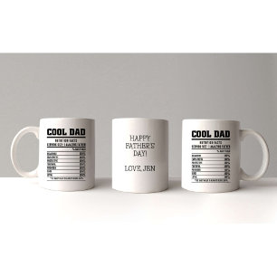 Cool Dad Black and White Father's Day Mug