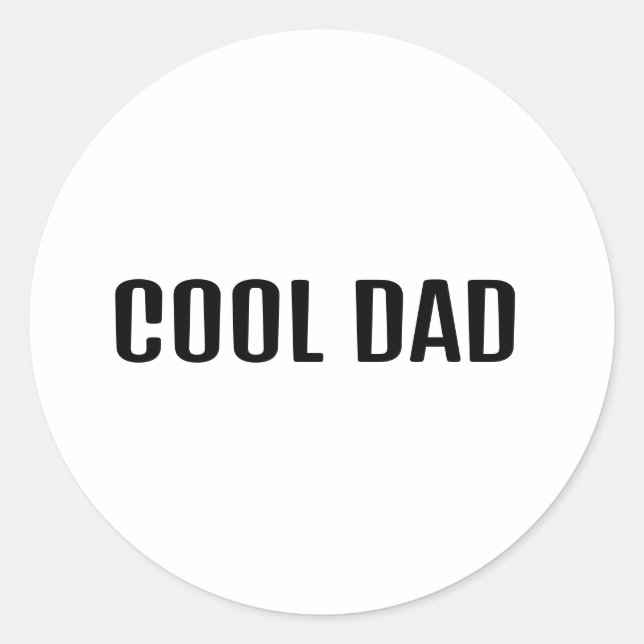 Cool Dad Classic Round Sticker (Front)