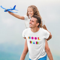 Cool Dad Colorful Geometric Typography Fathers Day