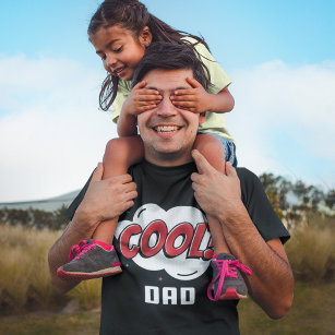 Cool Dad Comic Book Inspired Illustration T-Shirt