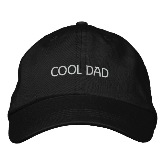 COOL DAD Customisable Text and Colours Embroidered Hat (Front)