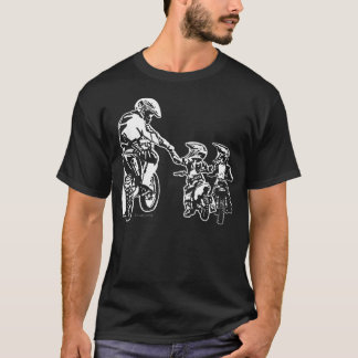 Cool Dad Dirt Bike Rider Motocross Father Son T-Shirt