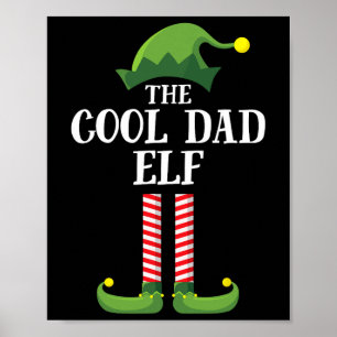 Cool Dad Elf Matching Family Group Christmas Party Poster