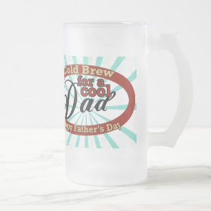 Cool Dad Father's Day Frosted Glass Beer Mug