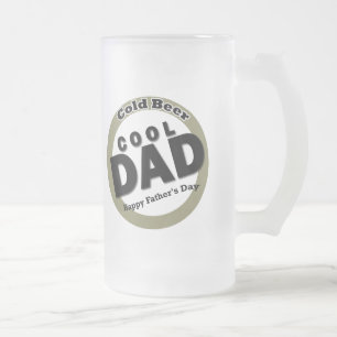 Cool Dad Father's Day Frosted Glass Beer Mug