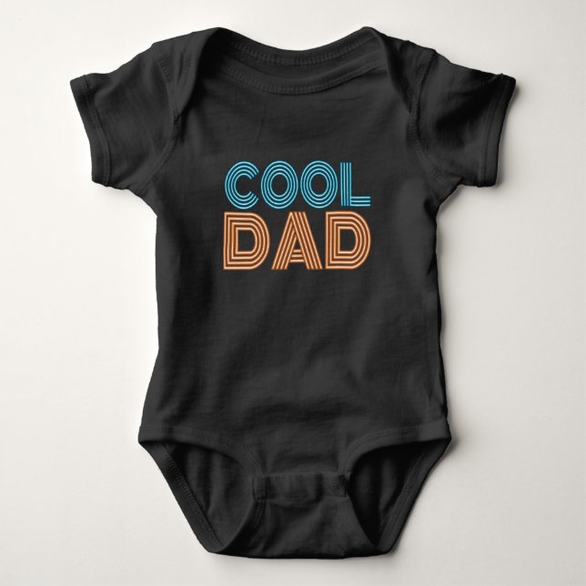 Cool Dad Father's Day Neon Typography | Bodysuit (Front)