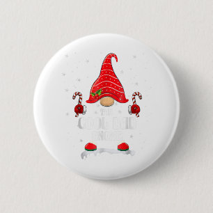Cool Dad Gnome Buffalo Plaid Matching Family Chris 6 Cm Round Badge