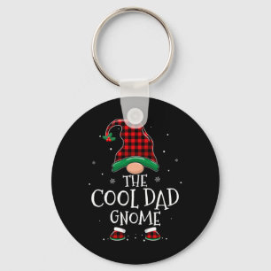 Cool Dad Gnome Xmas Family Matching Plaid Christma Key Ring
