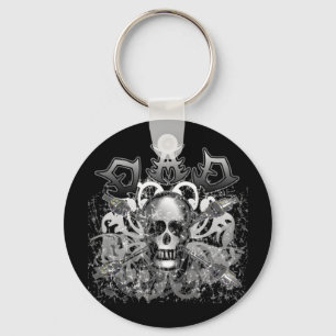 Cool DAD in Heavy Metal Style Tshirts and Gifts Key Ring