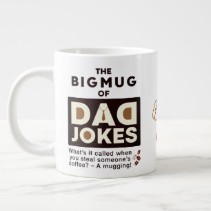 Cool Dad Jokes Design Text Large Coffee Mug