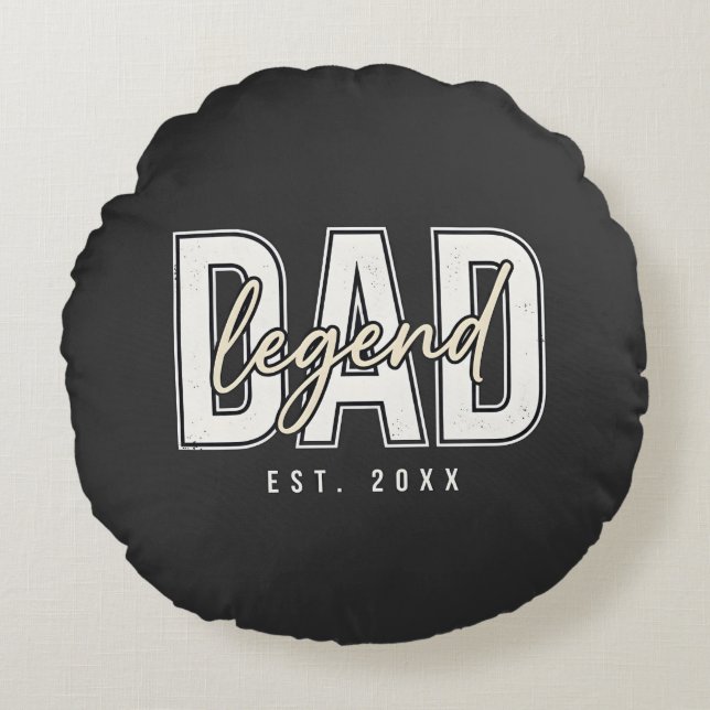Cool Dad Legend Since 20XX  Round Cushion (Front)