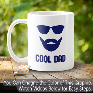 COOL DAD Love Dad Rugged Simple Minimalist Father Coffee Mug