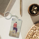 Cool Dad Photo Keychain<br><div class="desc">Cool, dad photo keychain makes a cute father's day gift or birthday gift for the dad in your life. Script and modern font displays a simple expression that says "I love you" daddy. Customise with your own photo on the front and back to create your own custom dad photo keychain...</div>