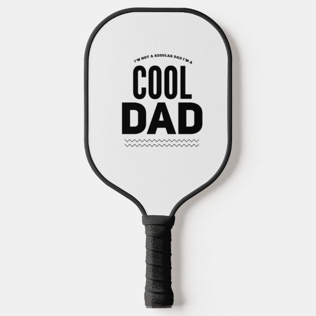 Cool dad regular dad funny fathers day pickleball paddle (Front)