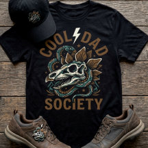Cool Dad Society Dinosaur Skull Snake Vintage