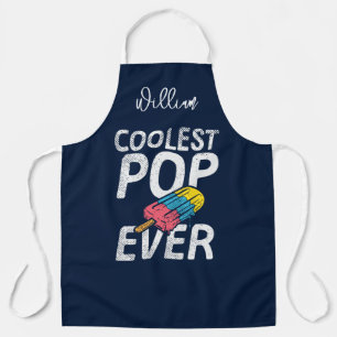 Cool Dad Summer BBQ Grill Pop Personalised Apron