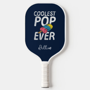 Cool Dad Summer Popsicle Personalised Pickleball Paddle