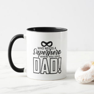 Cool Dad superhero word art Mug