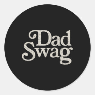 Cool Dad Swag Retro Fathers Day  Classic Round Sticker