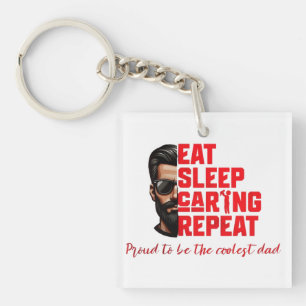 Cool Dad T-shirt Design Key Ring
