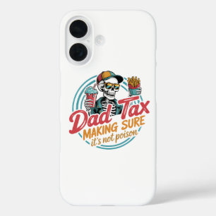 Cool Dad Tax Skeleton Food Humour iPhone 16 Case