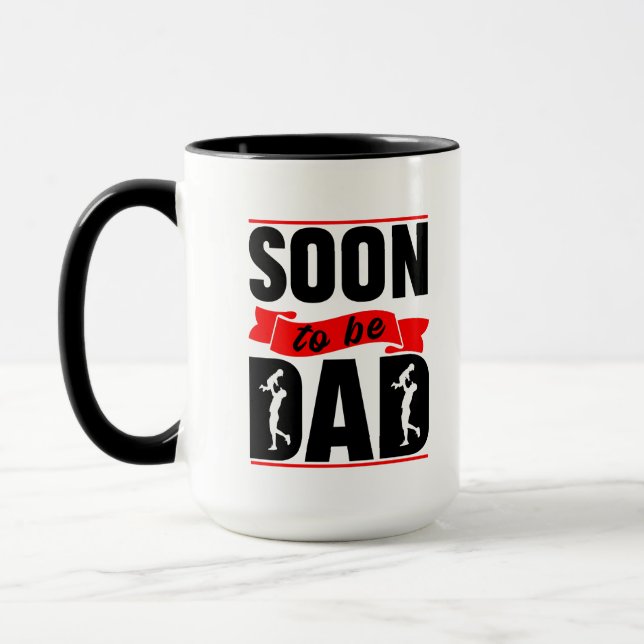 Cool Dad-to-be word art  Mug (Left)