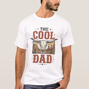 Cool Dad Western Longhorn Skull Vintage Shirt Desi