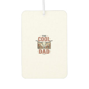 Cool Dad Western Longhorn Skull Vintage Shirt Desi Car Air Freshener