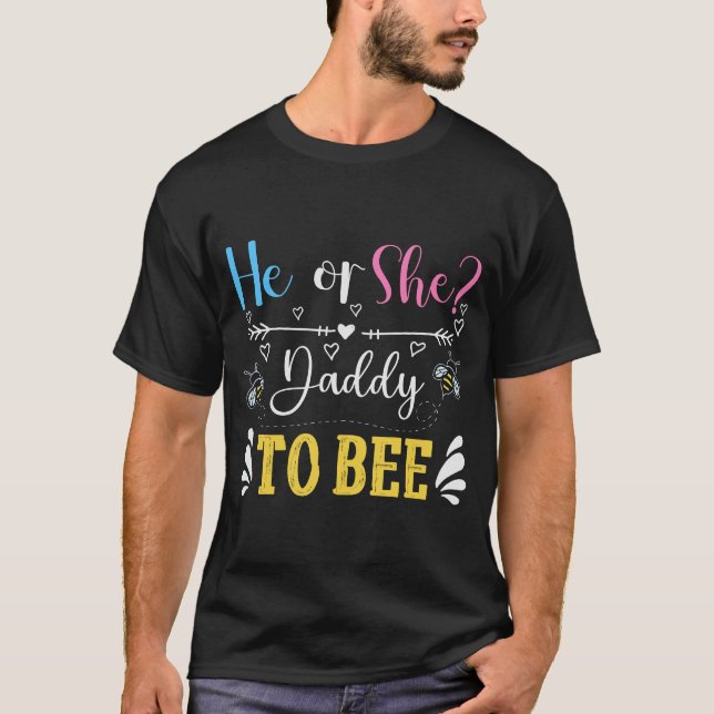 Cool Daddy gender reveal bee T-Shirt (Front)