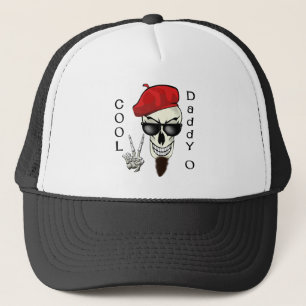 Cool Daddy - O Beatnik Skull Trucker Hat