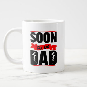 Cool Daddy to be word art Large Coffee Mug