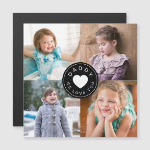 Cool Daddy We Love You Heart Photo Collage