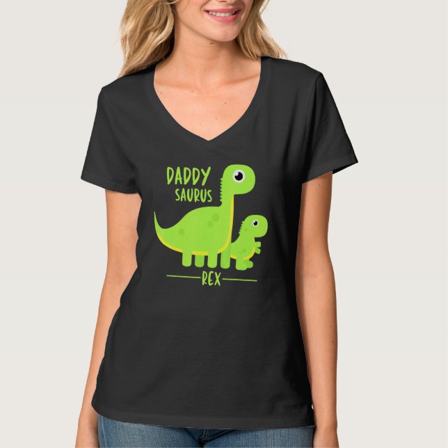 Cool  Daddysaurus Rex Dino T-Shirt (Front)