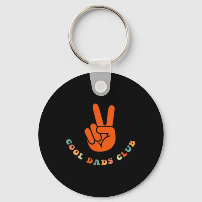 Cool Dads Club 2 Sided Funny Fathers Day  Key Ring (Front)