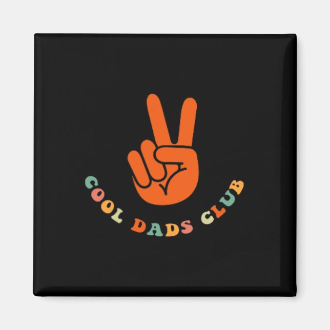 Cool Dads Club 2 Sided Funny Fathers Day  Magnet (Front)