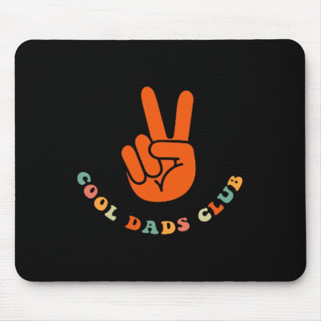 Cool Dads Club 2 Sided Funny Fathers Day  Mouse Mat (Front)