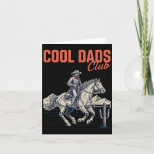 Cool dads club cowboy dad funny western rodeo  card