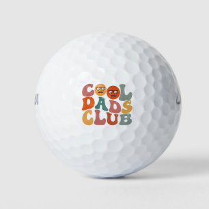Cool Dads Club Dad Father's Day Retro Groovy Golf Balls