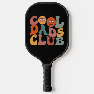 Cool Dads Club Dad Father's Day Retro Groovy Pickleball Paddle