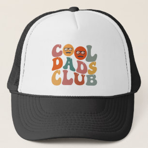 Cool Dads Club Dad Father's Day Retro Groovy Trucker Hat