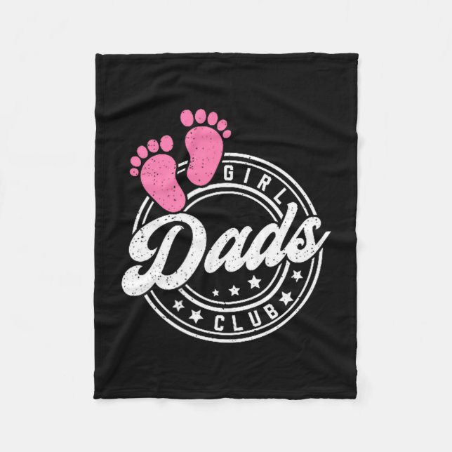 Cool Dads Club Father's Day From Daughter Funny Da Fleece Blanket (Front)