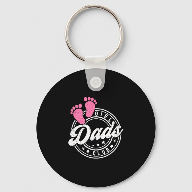 Cool Dads Club Father's Day From Daughter Funny Da Key Ring (Front)